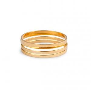 thin rings knuckle gold plated stackable shiny midi bands