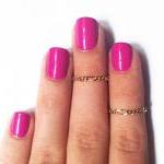2 Above the Knuckle Rings - 14k gold filled thin chain rings - set of 2 gentle midi rings