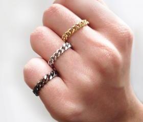 3 Color Curb Chain Rings